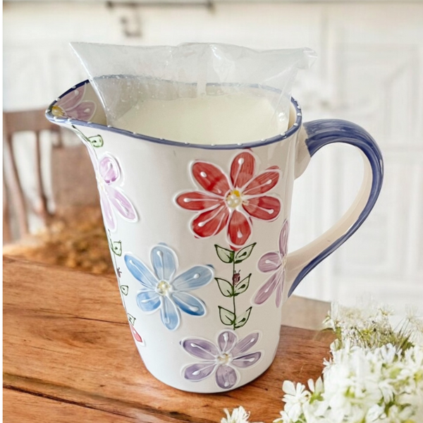 Ceramic Milk Jug Pitcher | Stylish Milk Storage & Vase | Ladybird