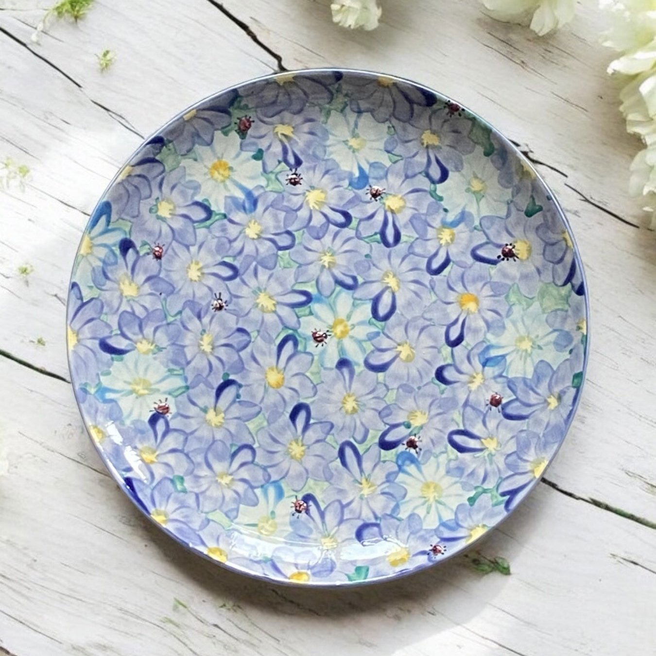Cake plate /11” Round Platter. - LadybirdCeramics