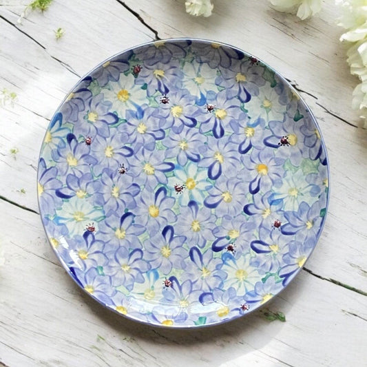 Cake plate /11” Round Platter. - LadybirdCeramics
