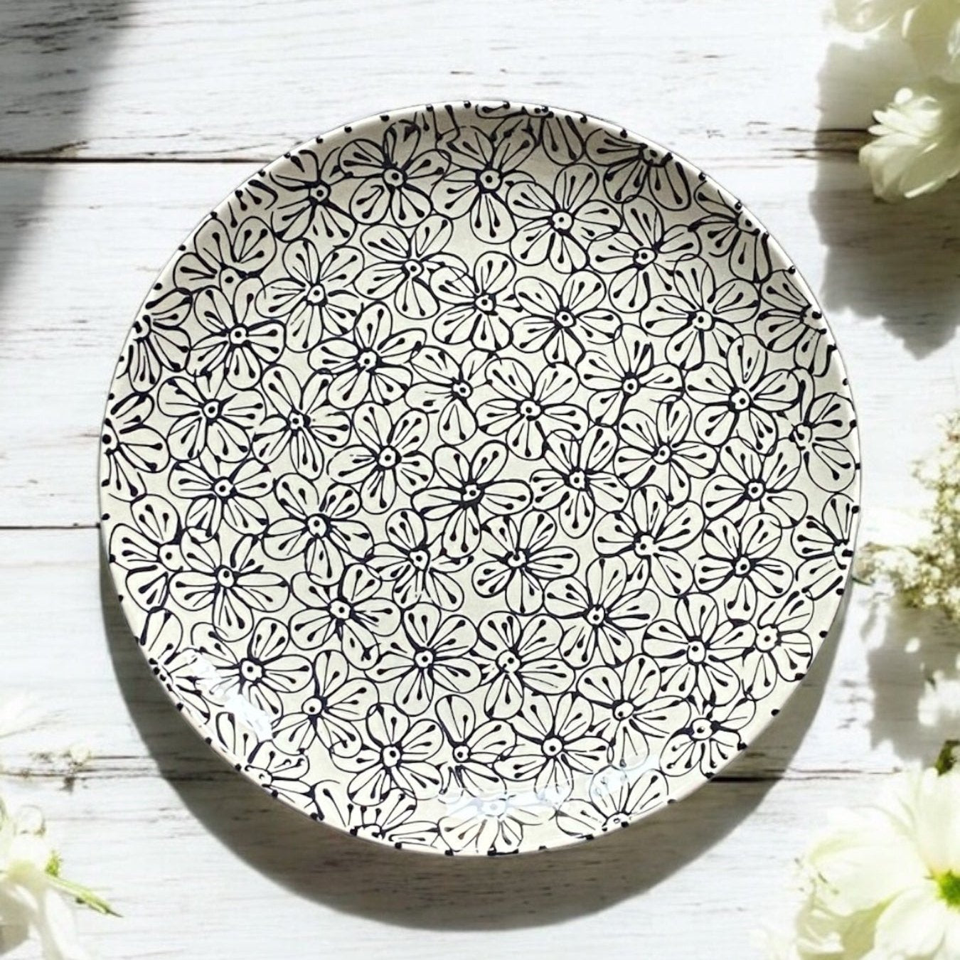 Cake plate /11” Round Platter. - LadybirdCeramics