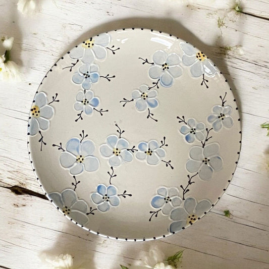 Cake plate /11” Round Platter. - LadybirdCeramics