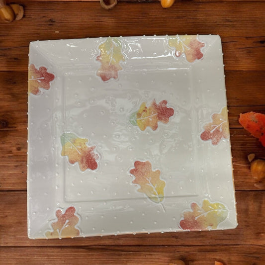 Autumn Leaves Square 10" Plate: Limited Edition