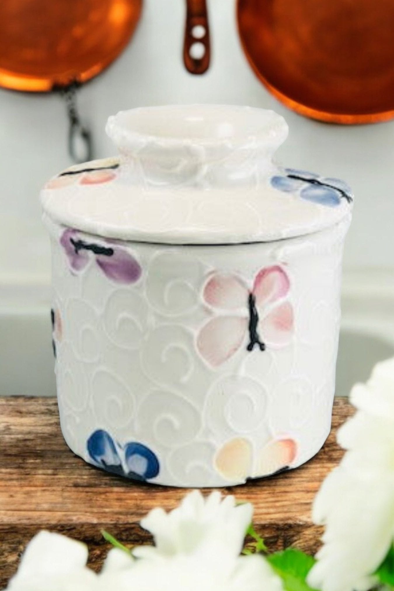 butterfly painted ceramics 