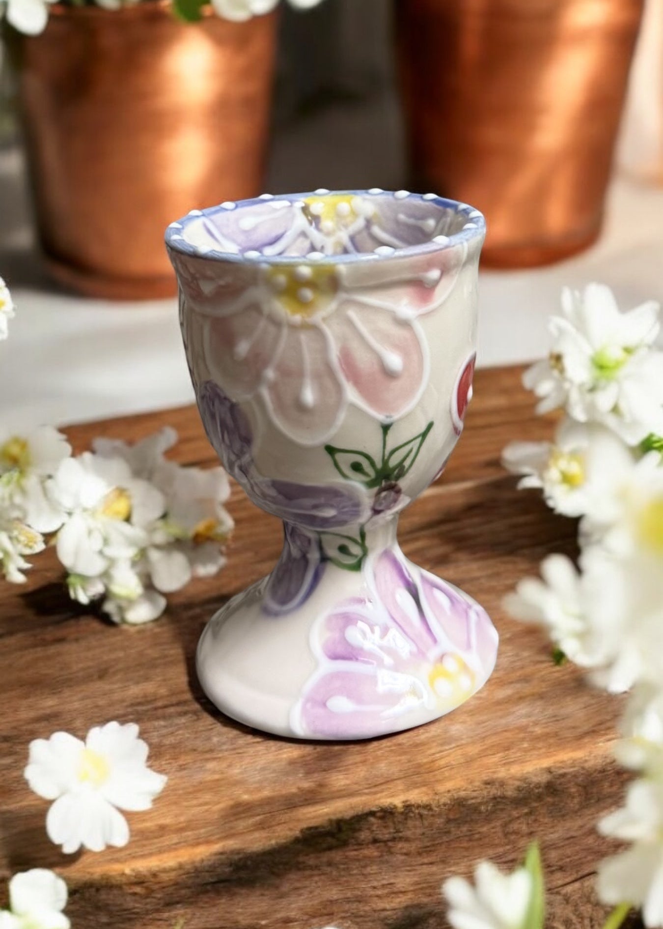 Daisy Ceramic Egg Cups 