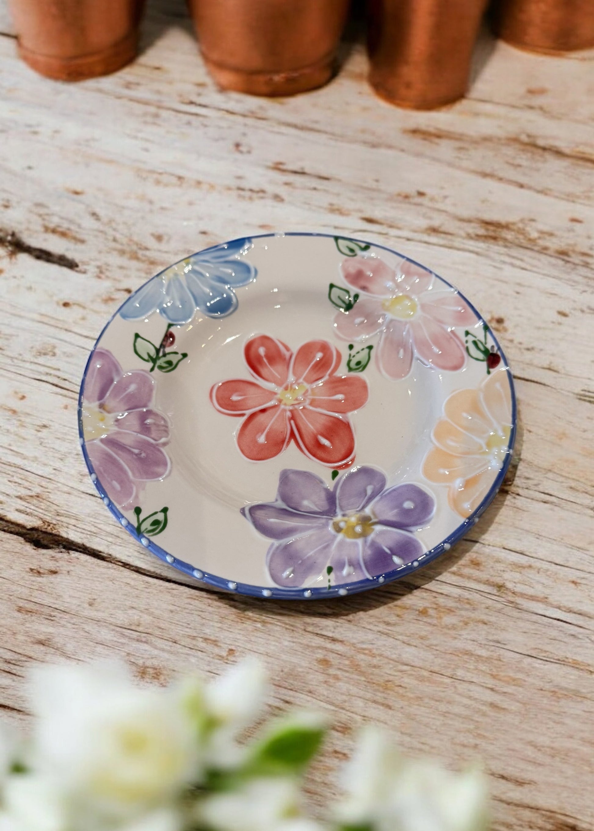 Daisy 6" round cake plate