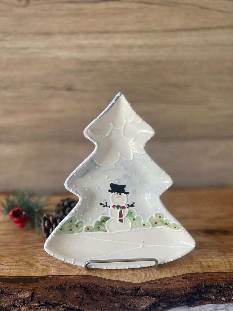 Tree shaped cookie plate