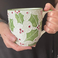 Holiday Large Mugs - LadybirdCeramics