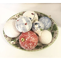 Holiday Large Round Ornament - LadybirdCeramics