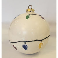 Holiday Large Round Ornament - LadybirdCeramics