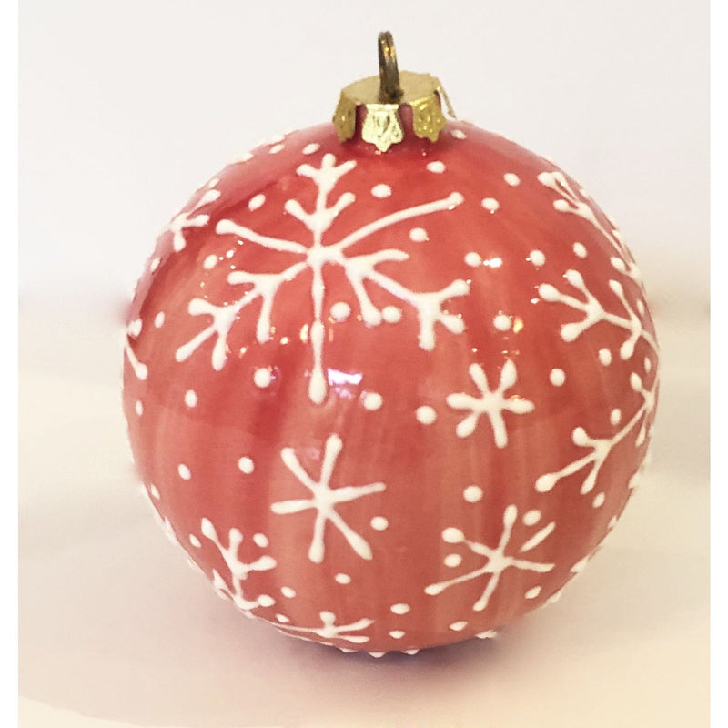 Holiday Large Round Ornament - LadybirdCeramics