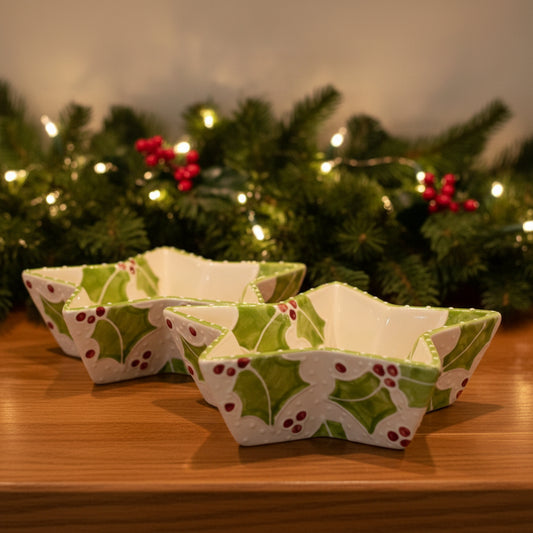 Holiday Star Bowl - LadybirdCeramics