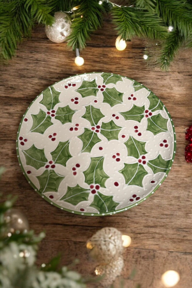 Holiday Round Cookie/Cake Plate