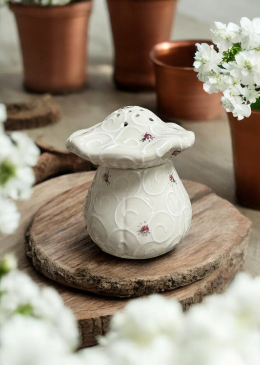 Lady Bug  Mushroom ceramic fruit fly trap