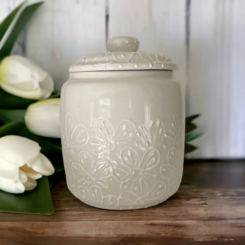 Medium Ceramic Canister - LadybirdCeramics