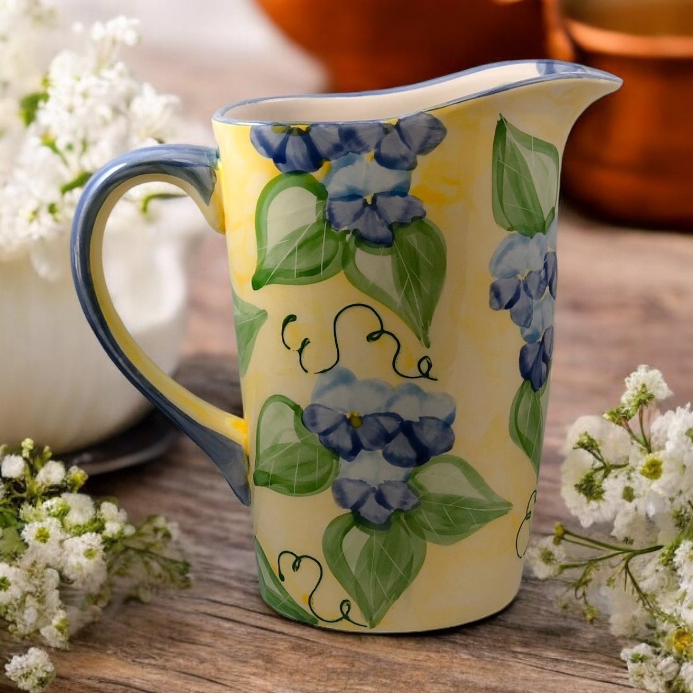Hand-Painted Milk Bag Pitcher | Ceramic Milk Jug | Ladybird