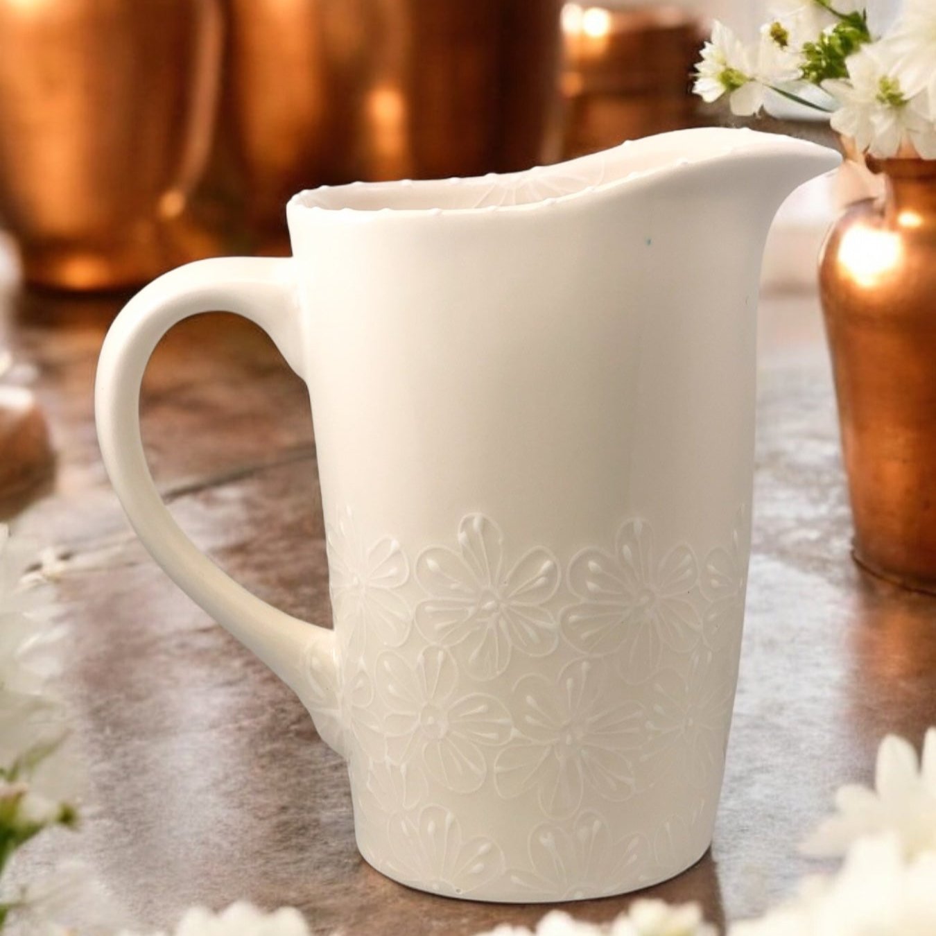 Hand-Painted Milk Bag Pitcher | Ceramic Milk Jug | Ladybird