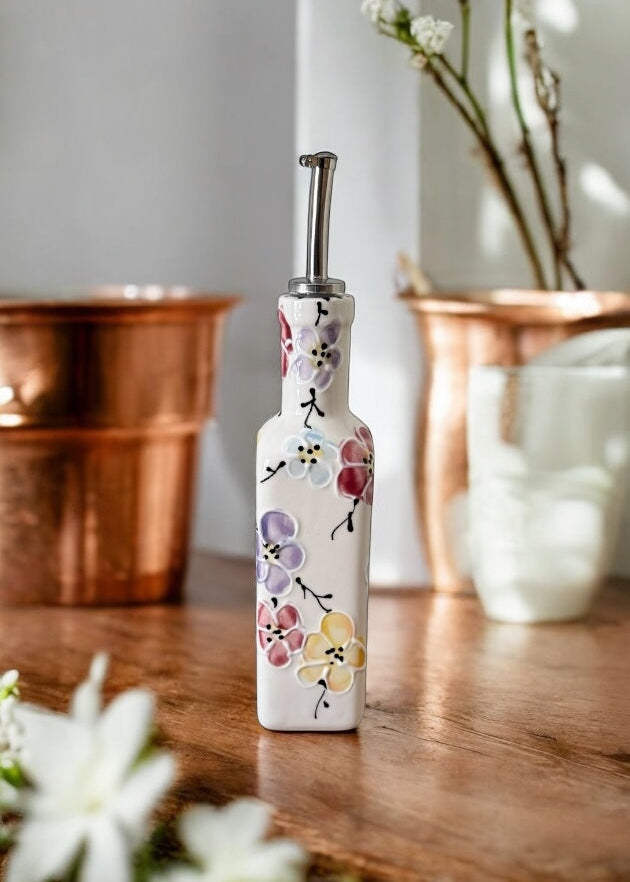 Multi Cherry Blossom Olive Oil Bottle