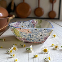 new hydrangea heart shaped ceramic bowl