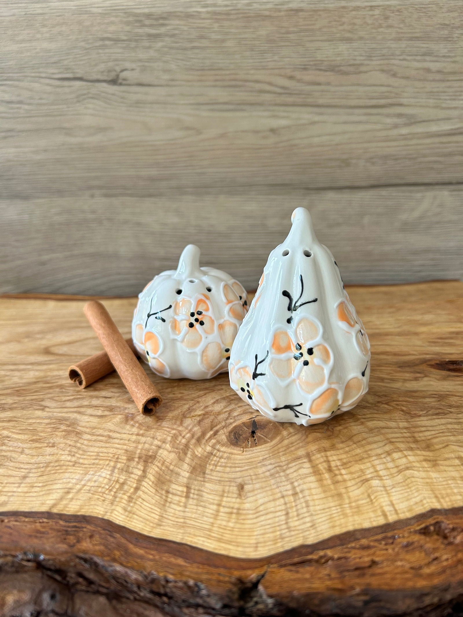Pumpkin Salt and Pepper - LadybirdCeramics