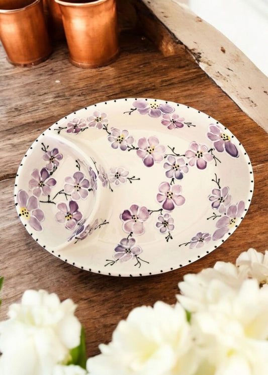 Purple Cherry Blossom Dip Bowl