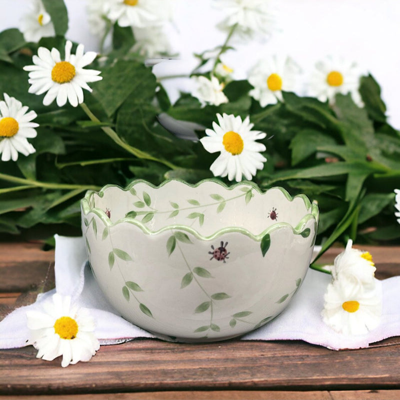 Ruffle Edge Medium Bowls - LadybirdCeramics