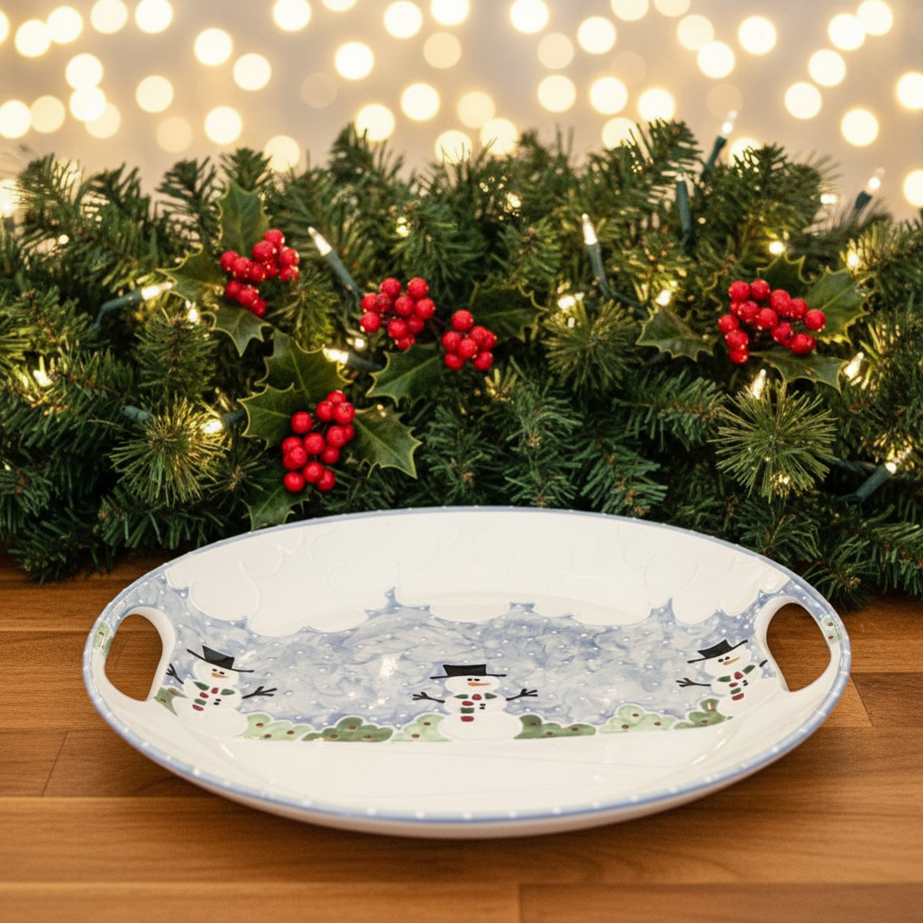 Winter Handled Bowl