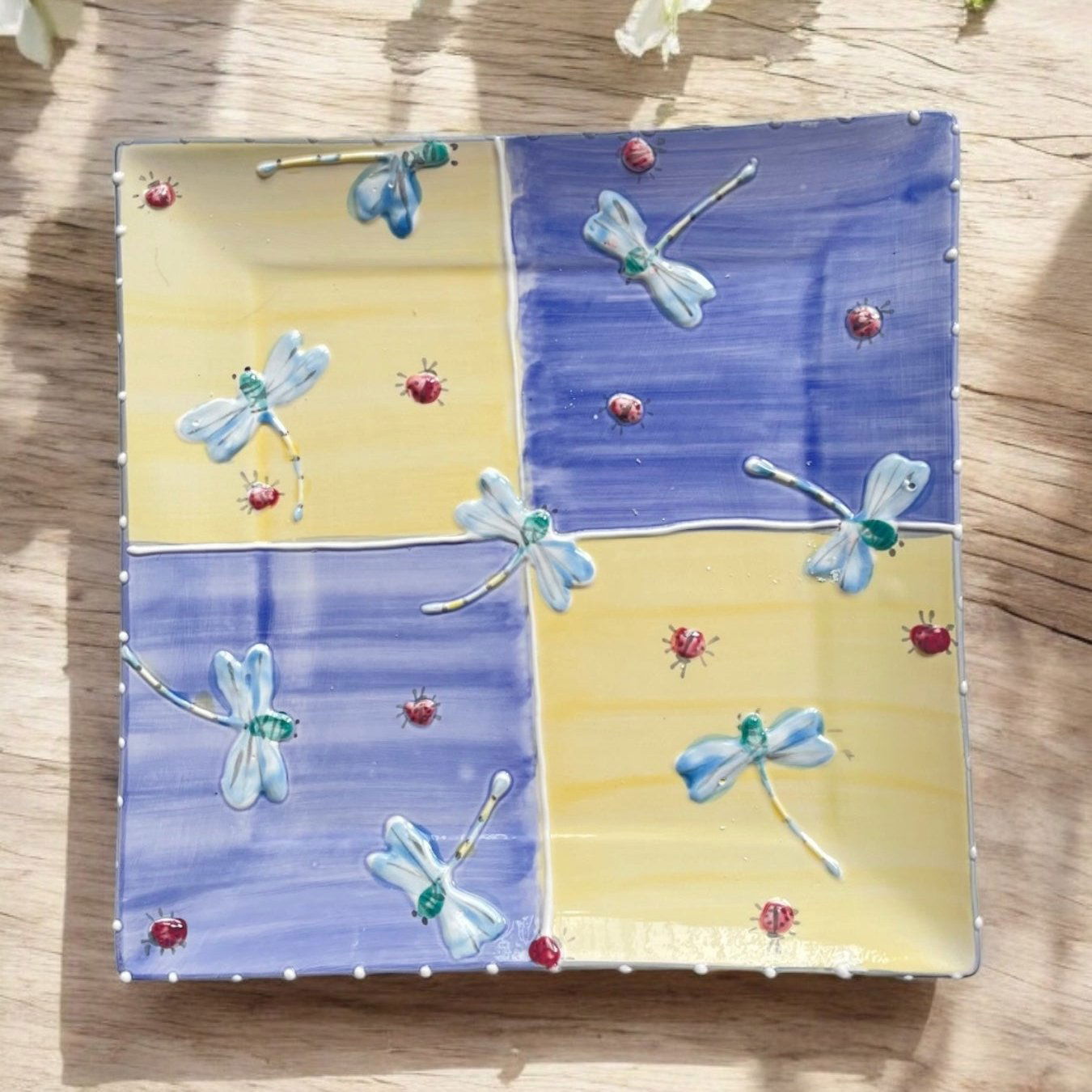 Square Plate 10” - LadybirdCeramics