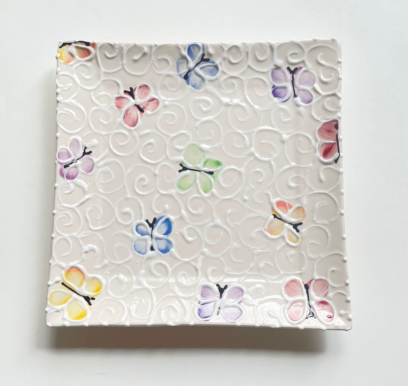 Square Plate 12” - LadybirdCeramics