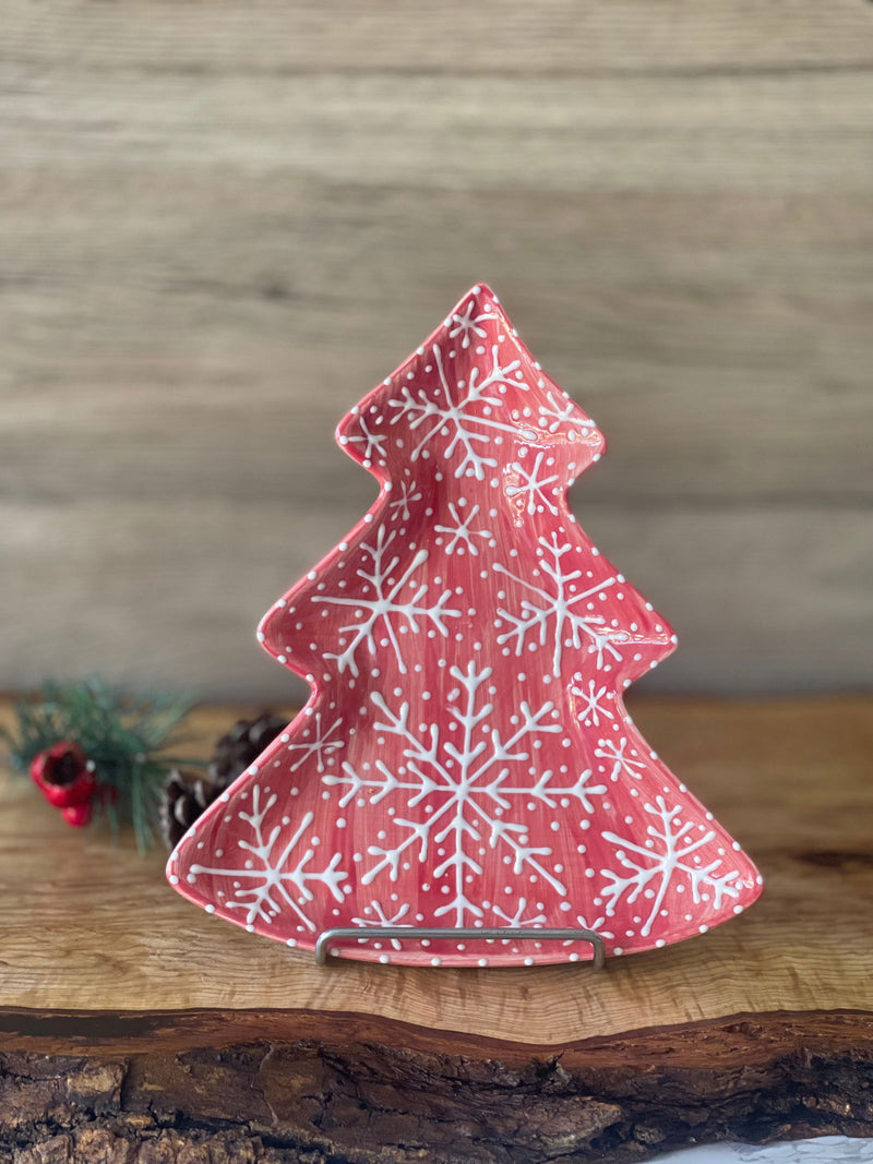 Tree shaped cookie plate - LadybirdCeramics