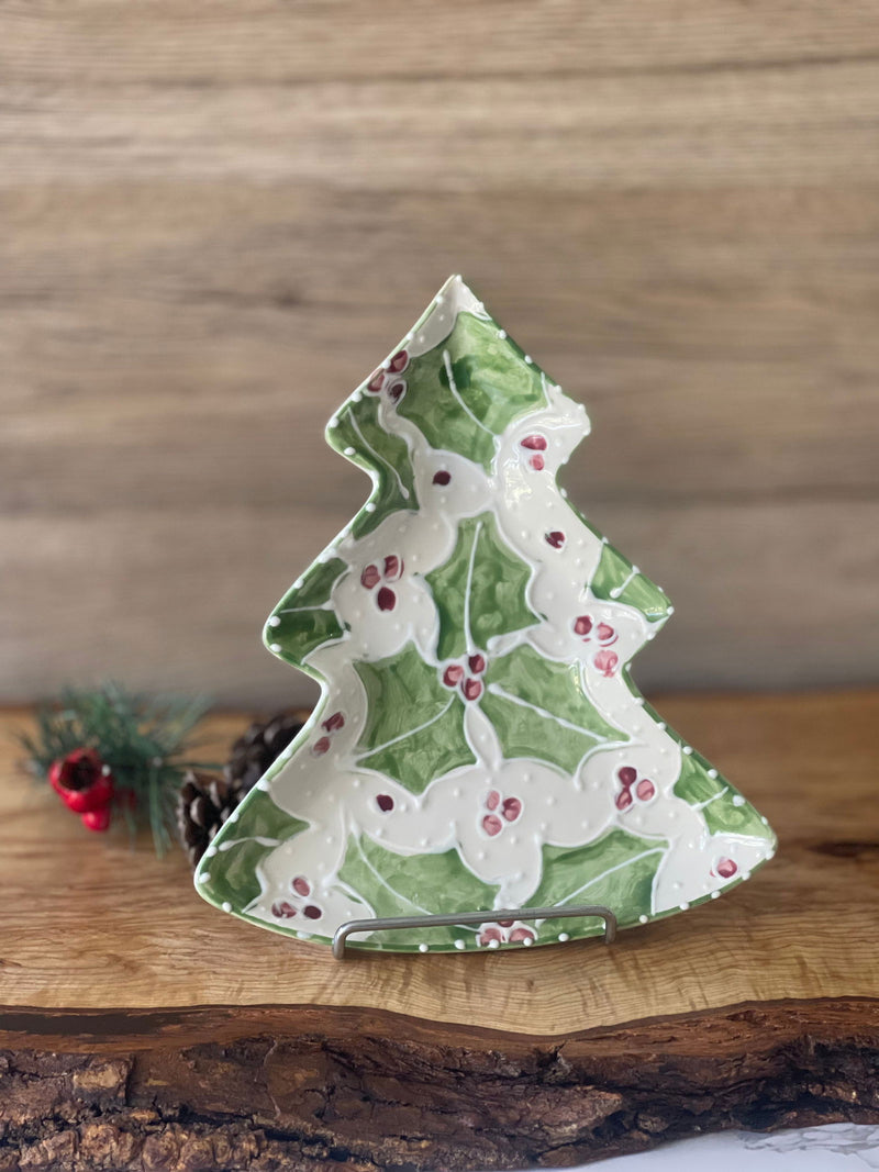 Tree shaped cookie plate - LadybirdCeramics