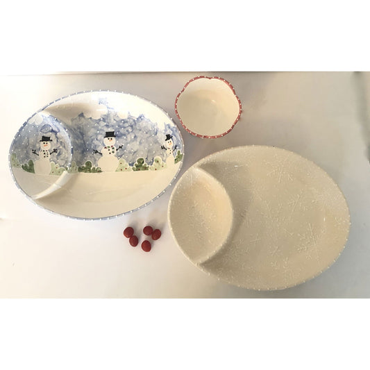 Winter Chip and Dip - LadybirdCeramics