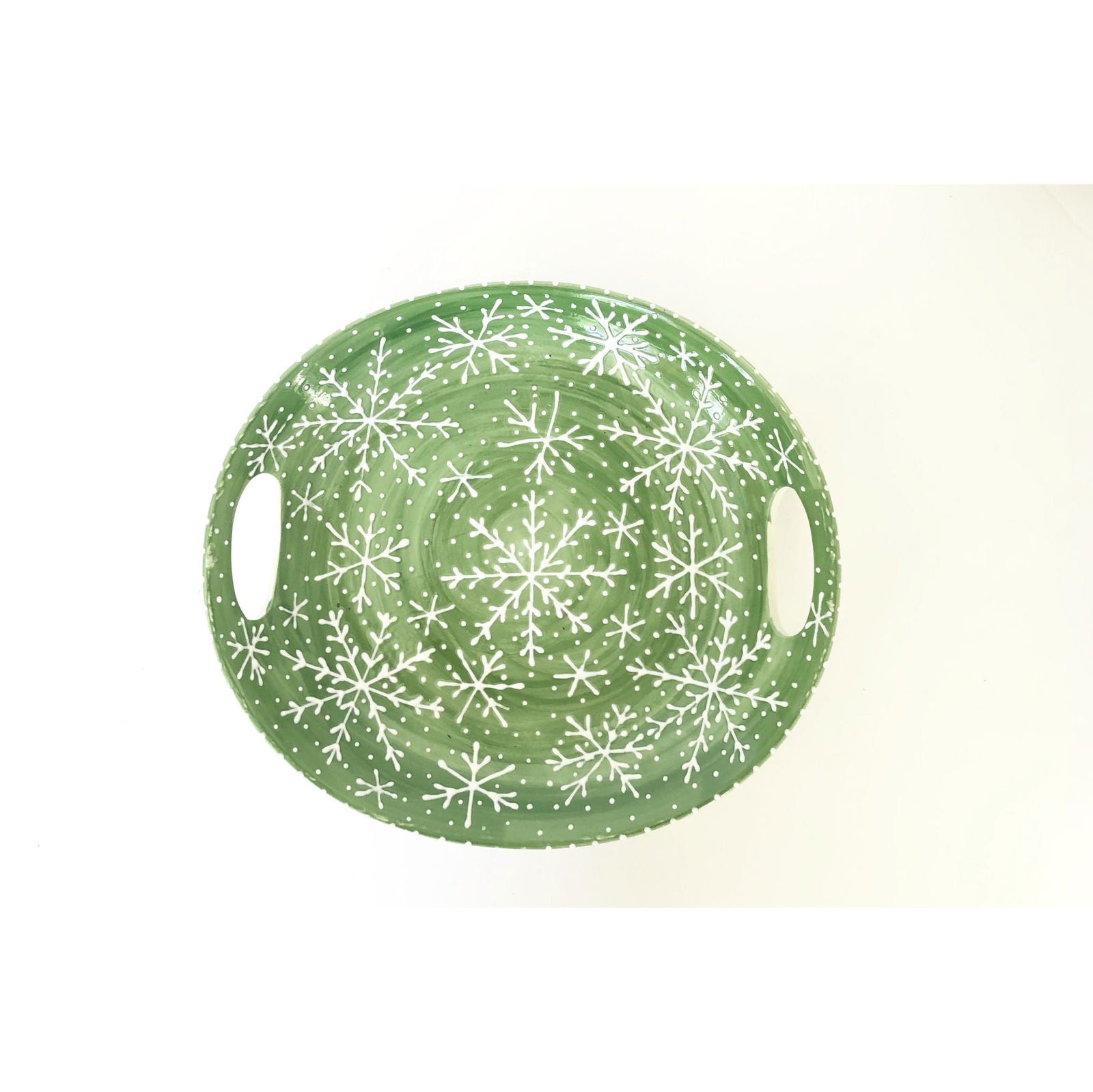 Winter Handled Bowl - LadybirdCeramics