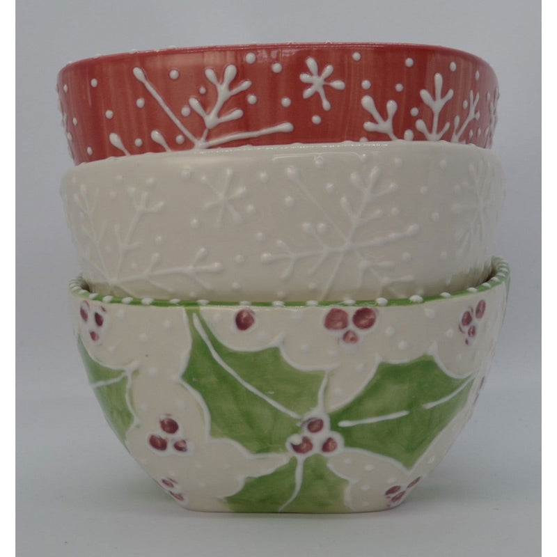 Winter Small Square Bowl - LadybirdCeramics