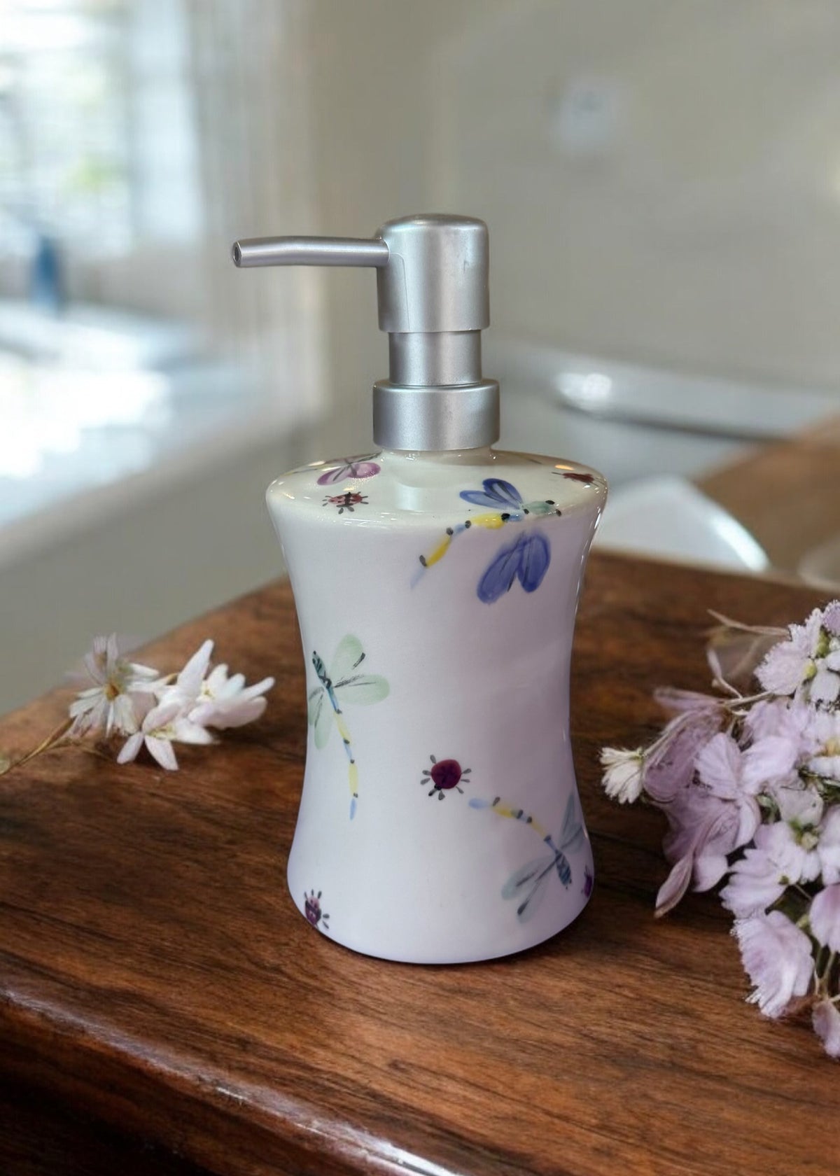 dragonfly ceramic handsoap dispenser
