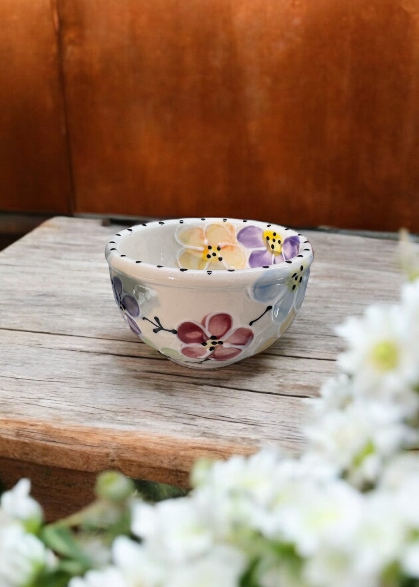 multi cherry blossom sauce bowl