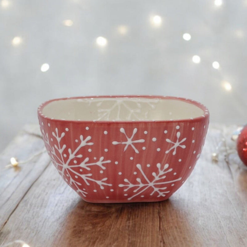 Holiday Winter Small Square Bowl