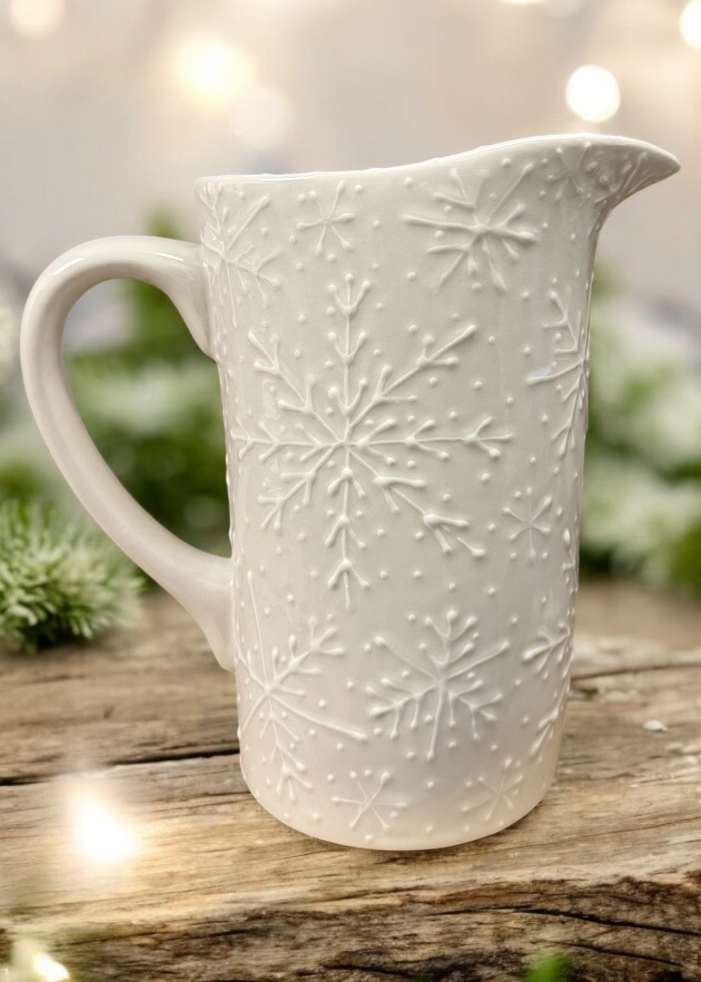Holiday Milk Bag Pitcher | Hand-Painted Ceramic | Ladybird